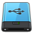 Blue USB B Icon